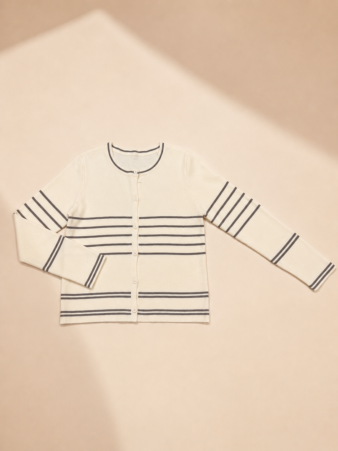 Breton Stripe Knit Cardigan