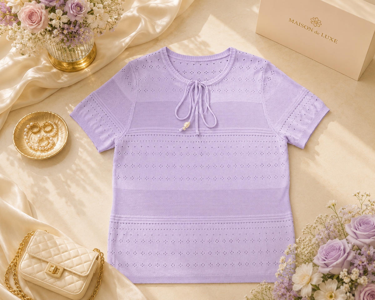 Soft Knit Tie-Front Summer Top