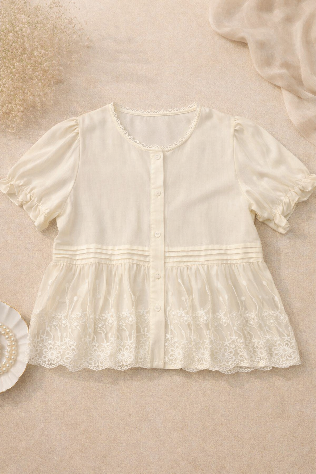 Serene Stitch Peplum Top