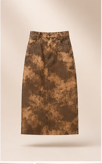 Mocha Eclipse Denim Skirt