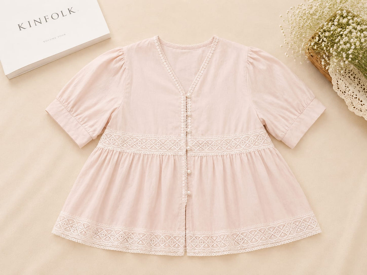 Aurielle Lace Babydoll Blouse