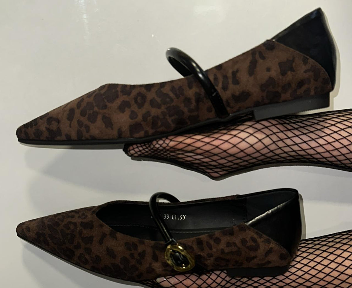 Leopard-print Ballet Flats