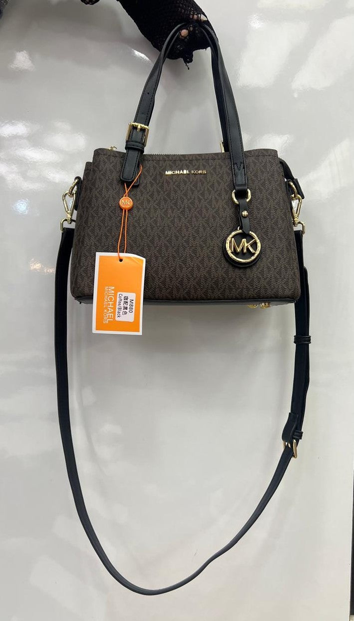 Michael Kors Laila Medium Signature Logo Satchel