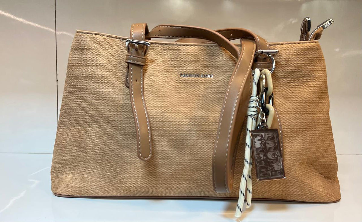 Textured Shoulder Tote Bag