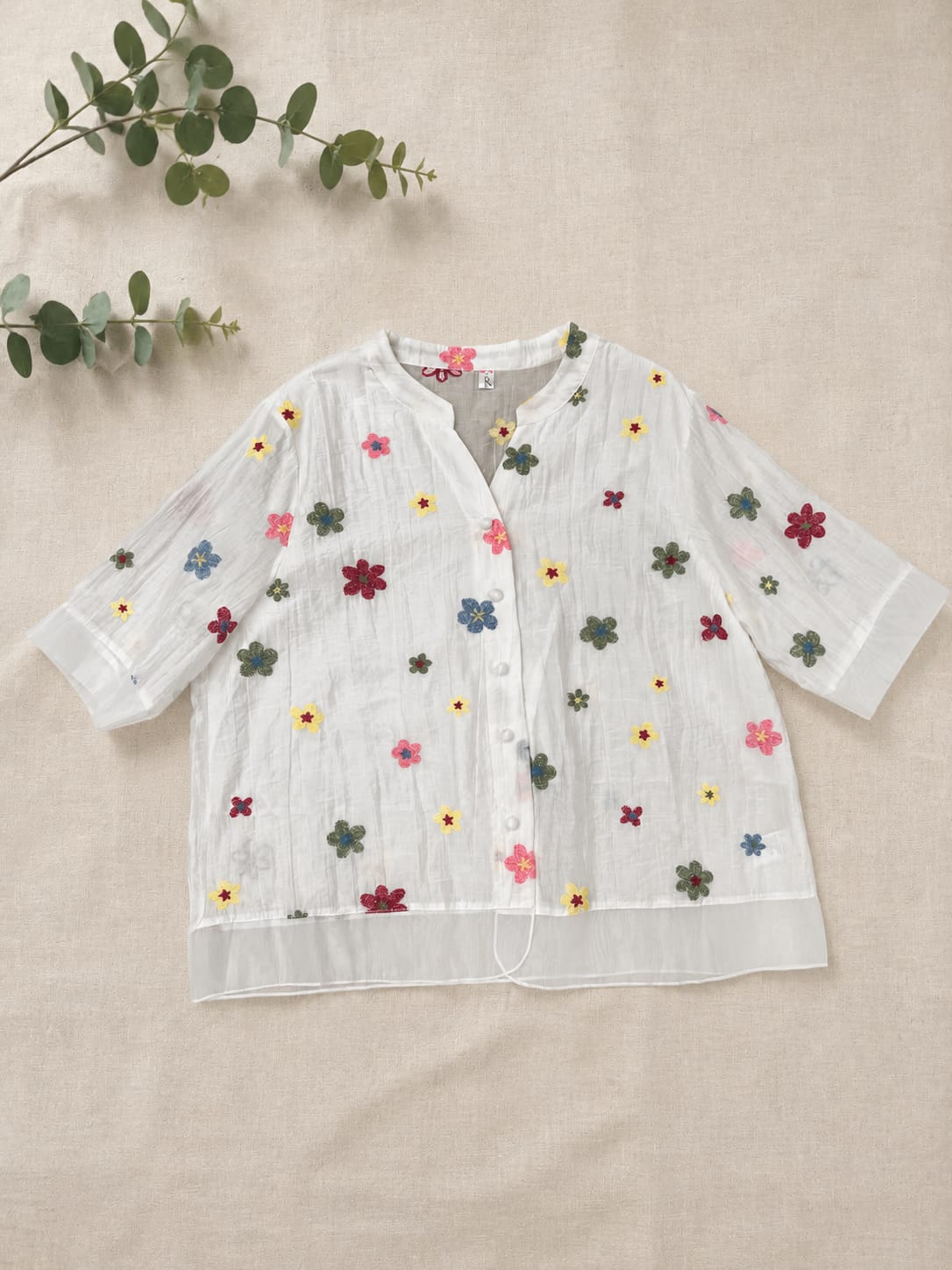 Vintage Garden Embroidered Top