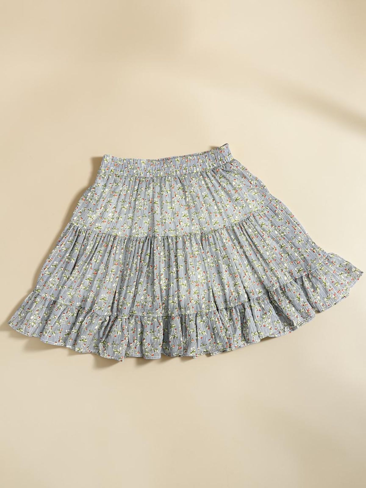 Floral Layered Mini Skirt