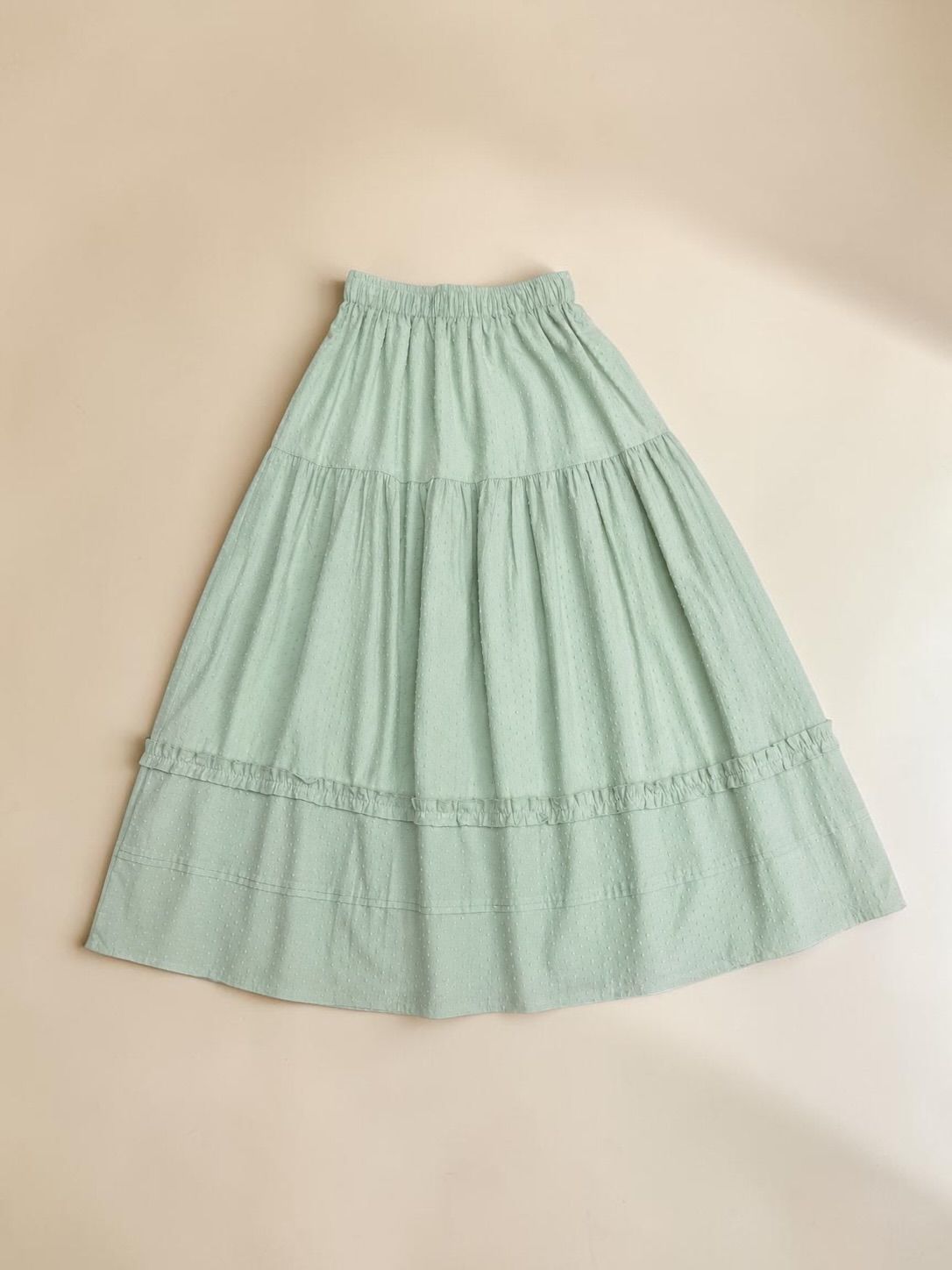 Tiered Flare Long Skirt
