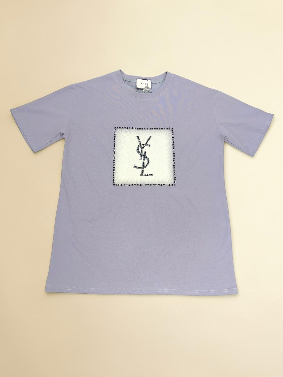 Women’s Rhinestone Monogram Oversized T-Shirt