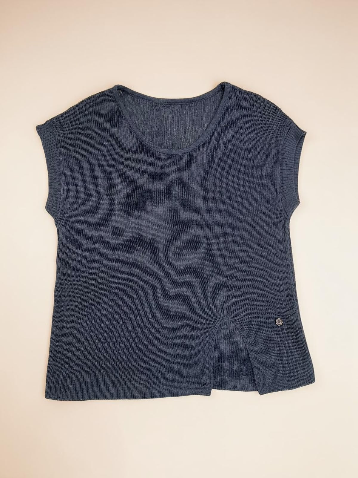Women's Textured Knit Cap Sleeve Top
