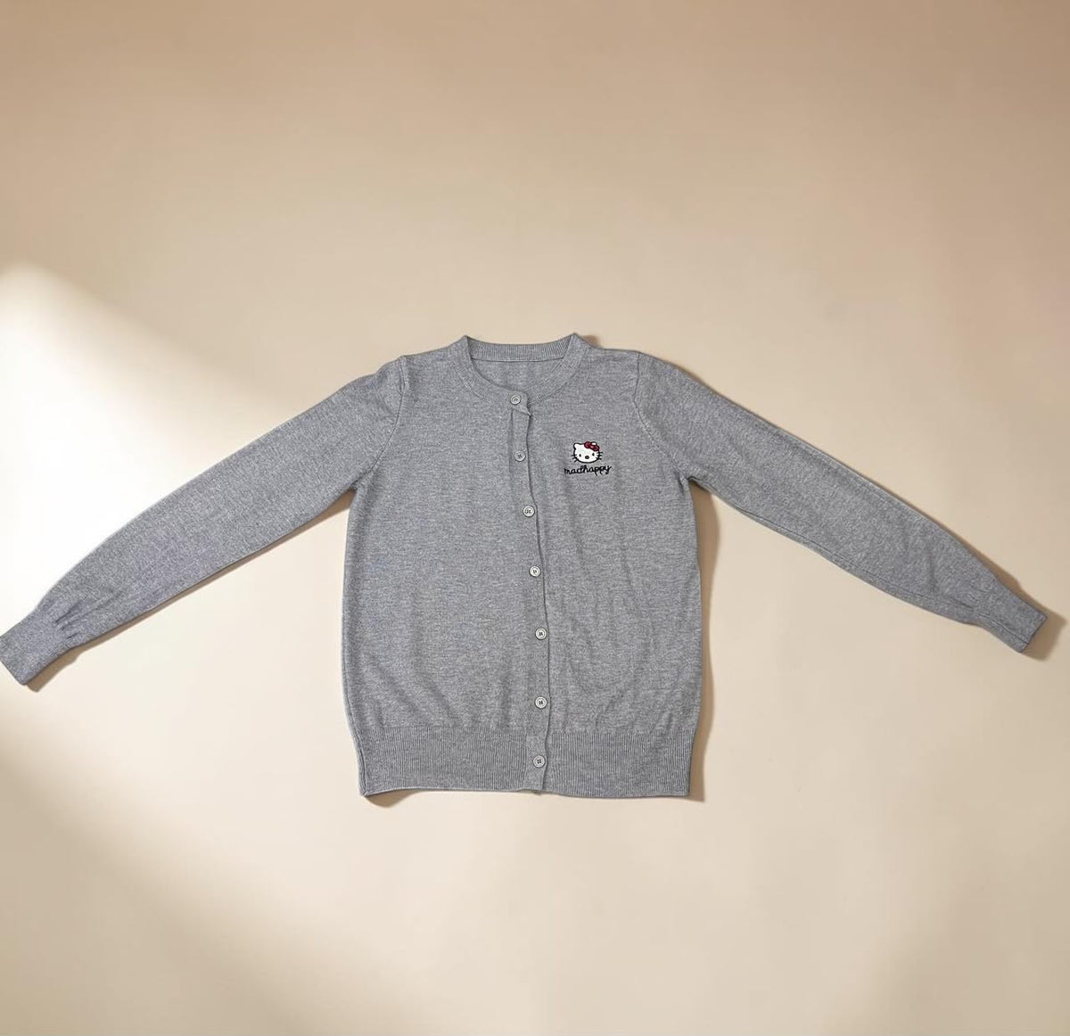 Hello Kittty Embroidered Knit Cardigan