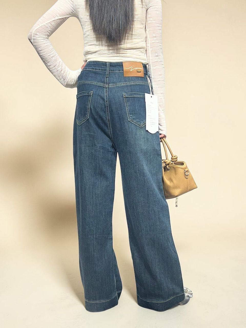 Vintage-wash Baggy Straight Jeans