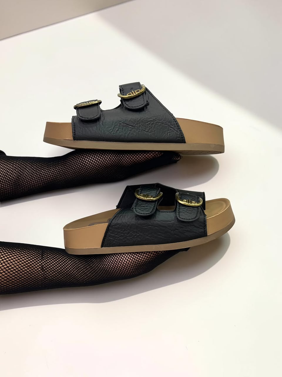 Double Buckle Comfort Slide Sandal