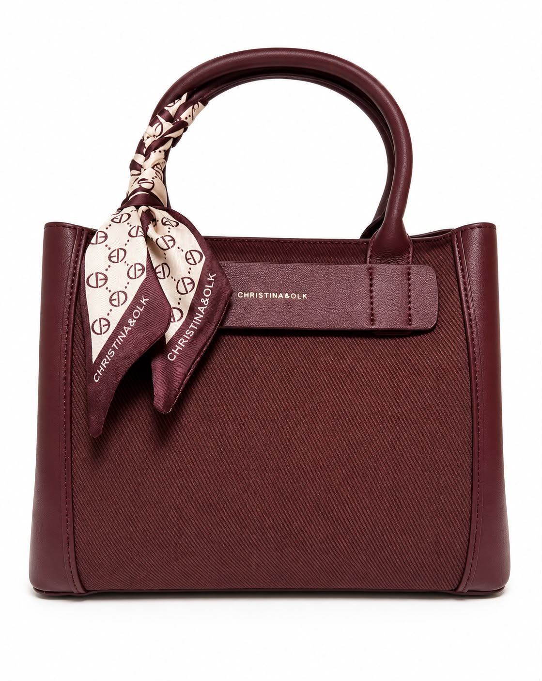Tote Bag With Floral Scarf
