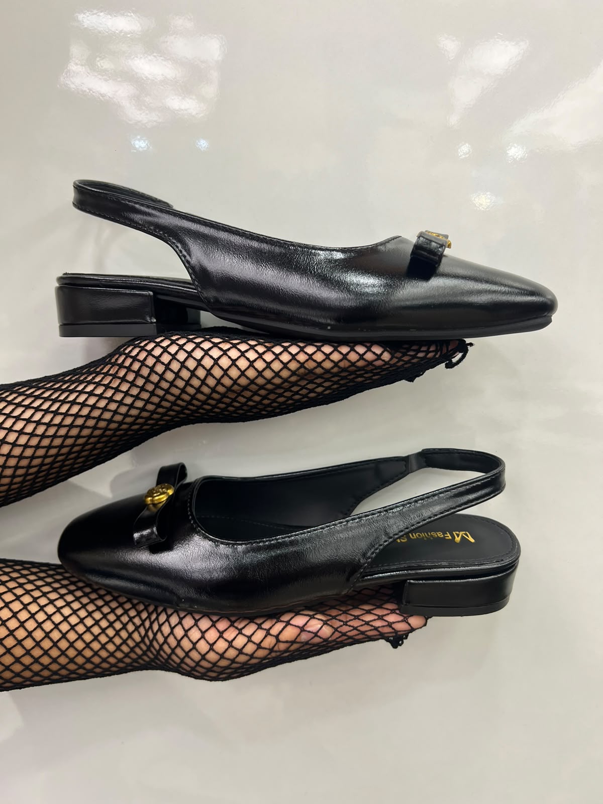 Bow Slingback Loafers