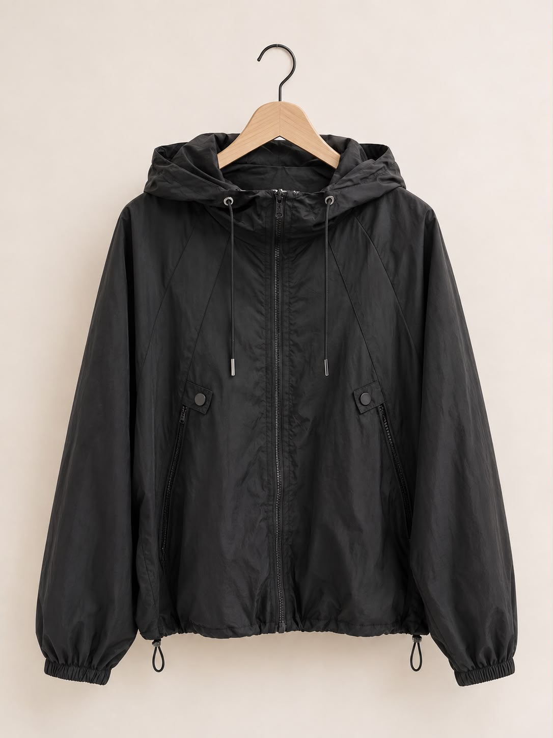 Blush Breeze Hooded Windbreaker