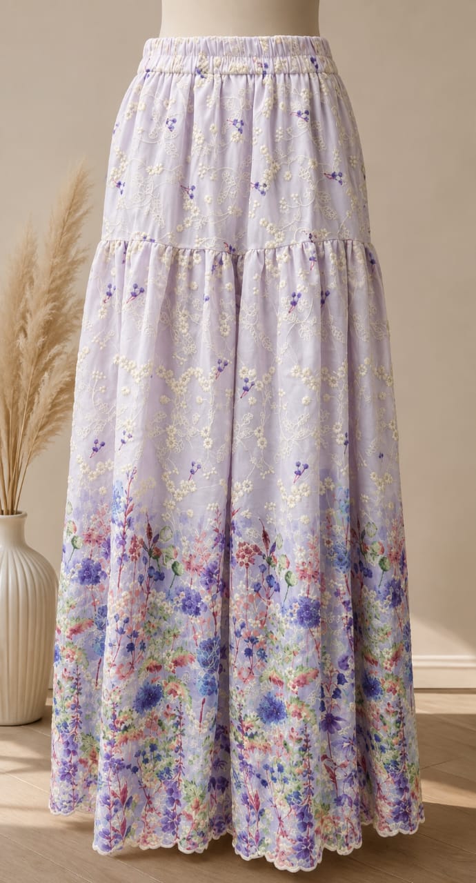 Floral Tiered Maxi Skirt