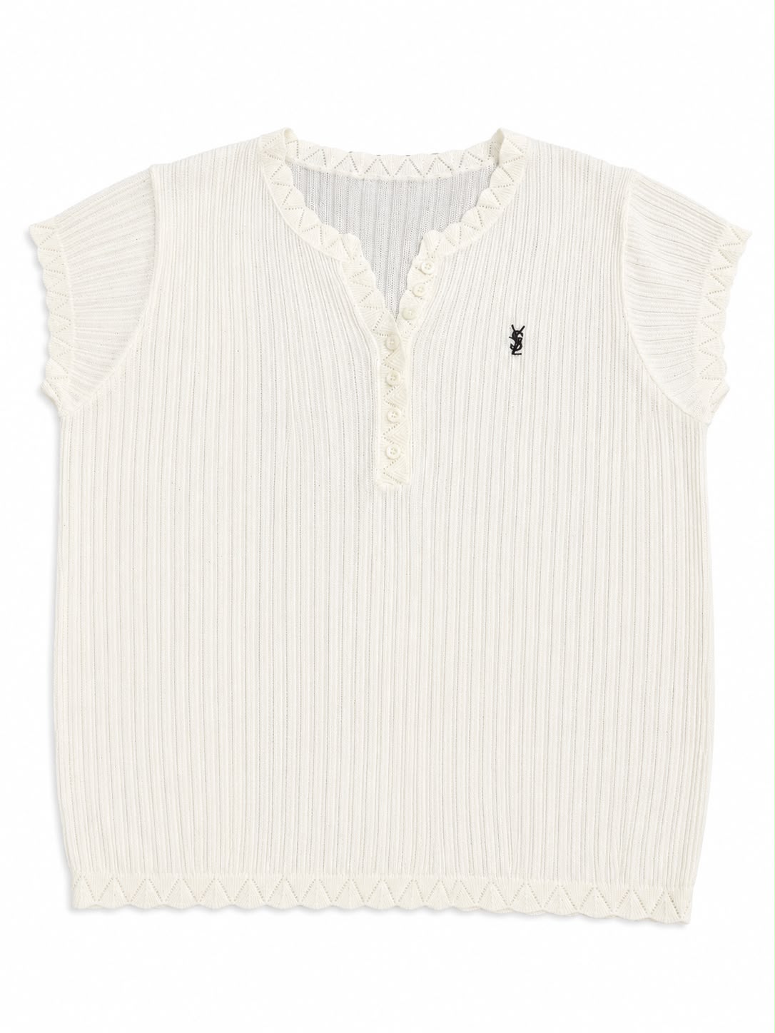 Mocha Ribbed Knit Henley Top