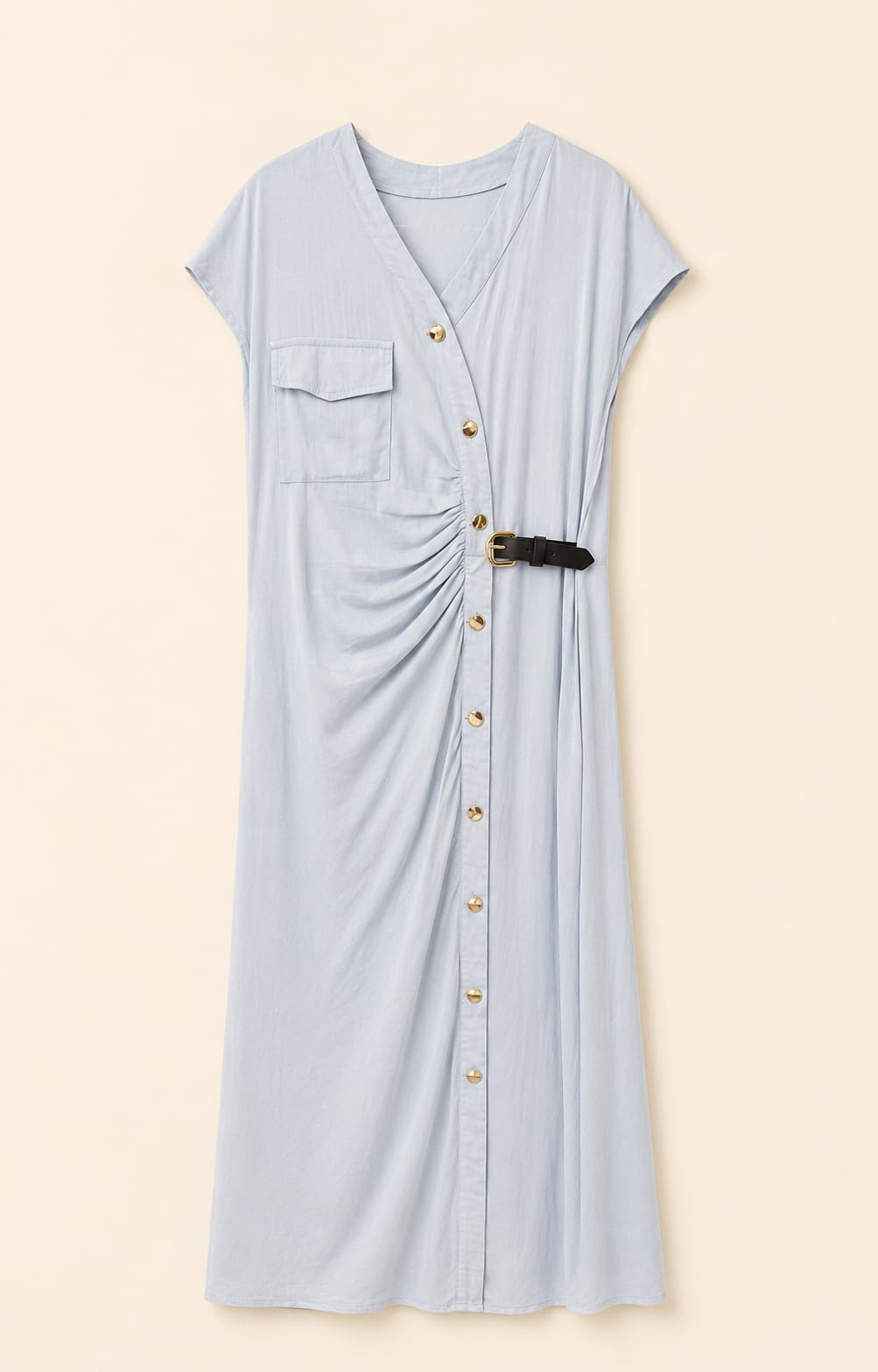 Ivory Ruched Dress