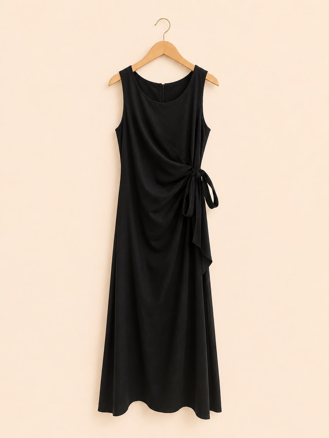 Draped Knot Maxi Dress