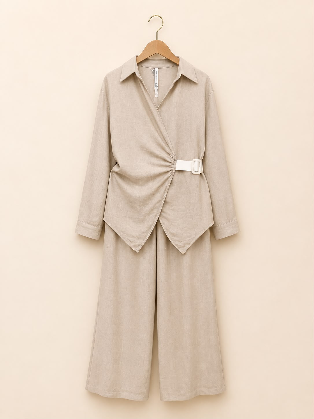 belted wrap co-ord set
