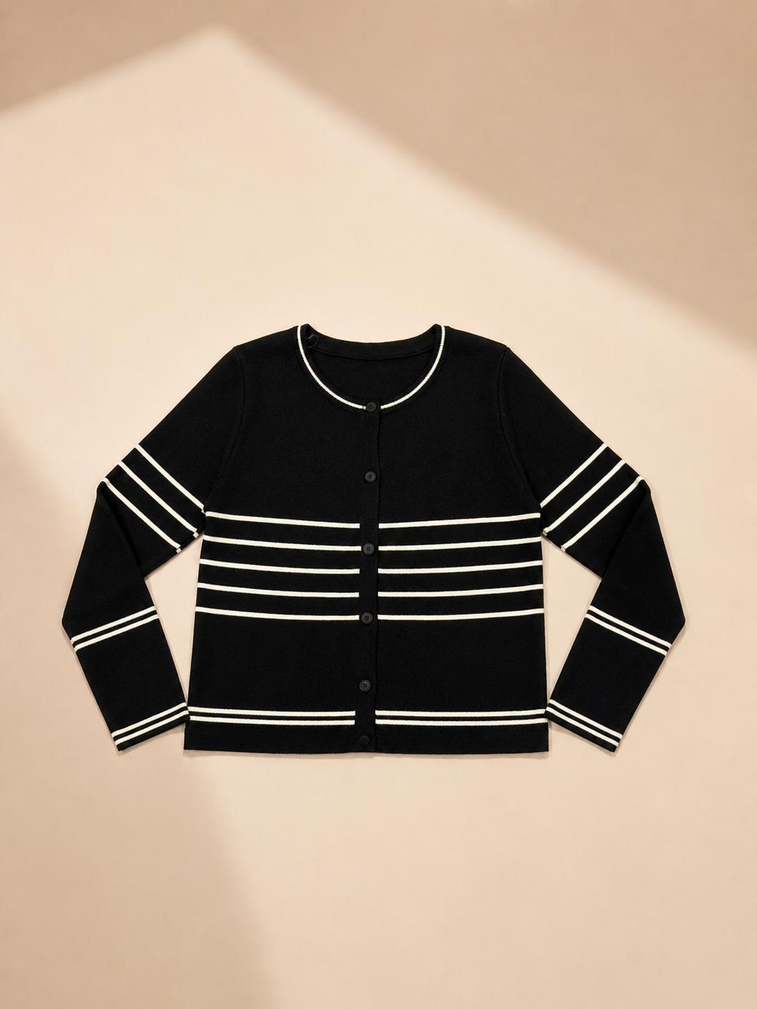 Breton Stripe Knit Cardigan