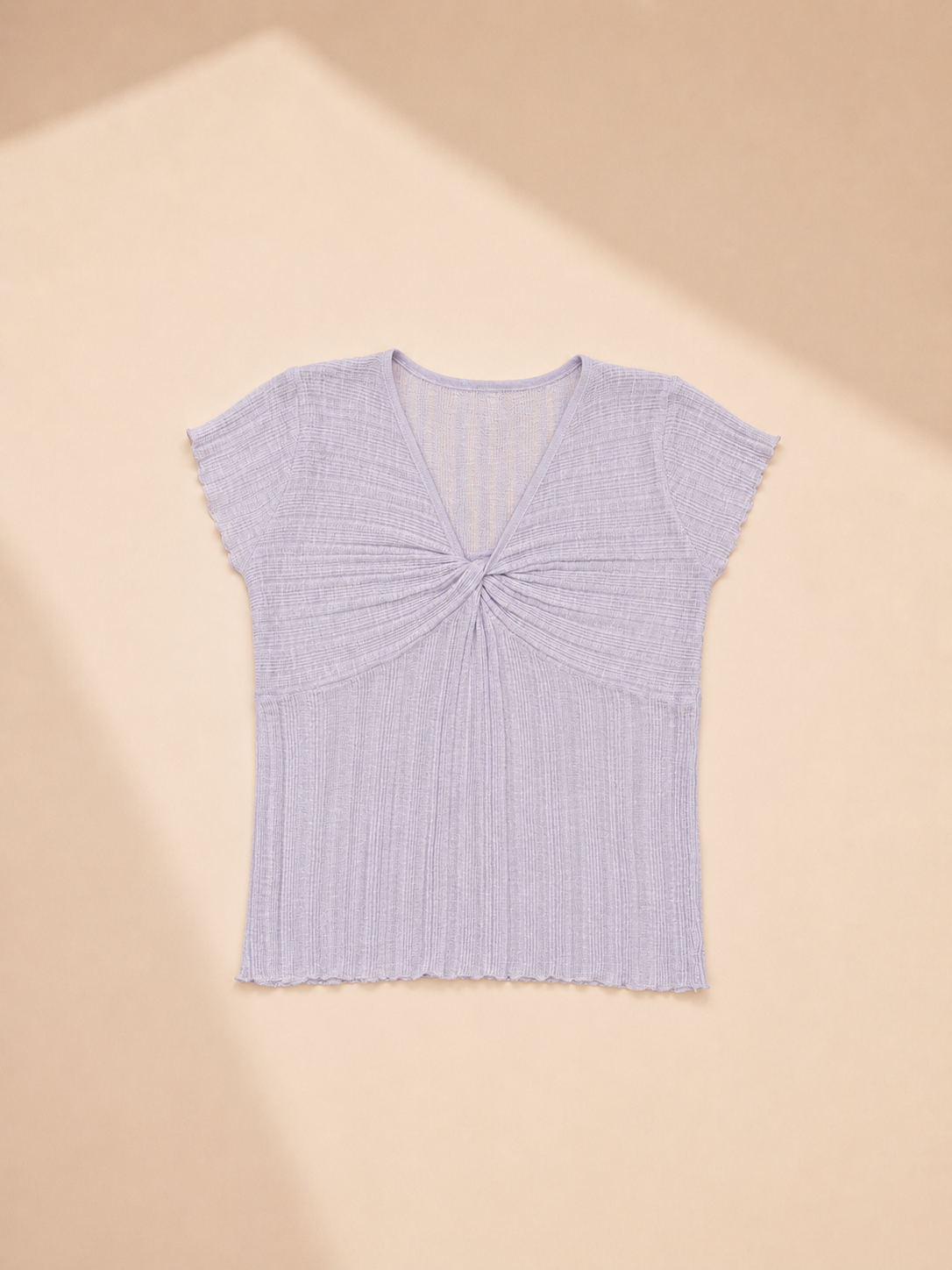 Buttercup Twist Front Ribbed Top