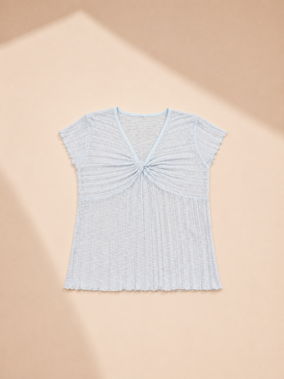 Buttercup Twist Front Ribbed Top