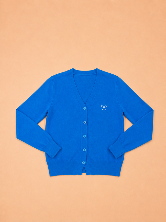 Azure Bow Knit Cardigan