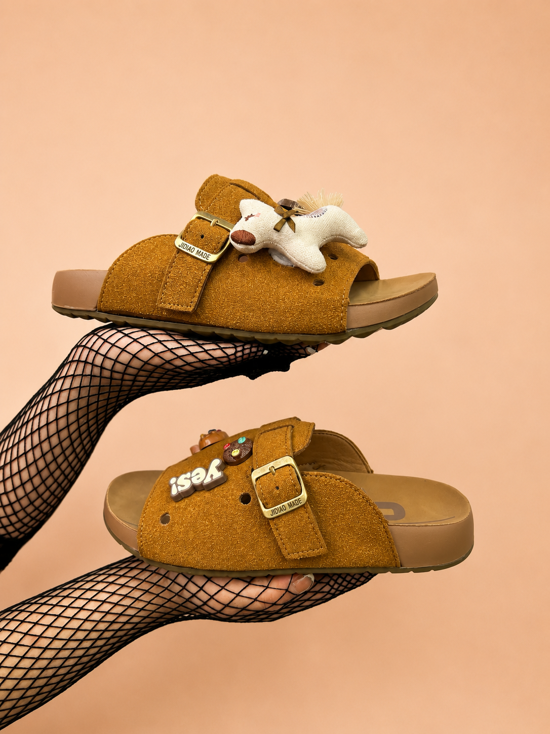 Yessi Charm Buckle Slides