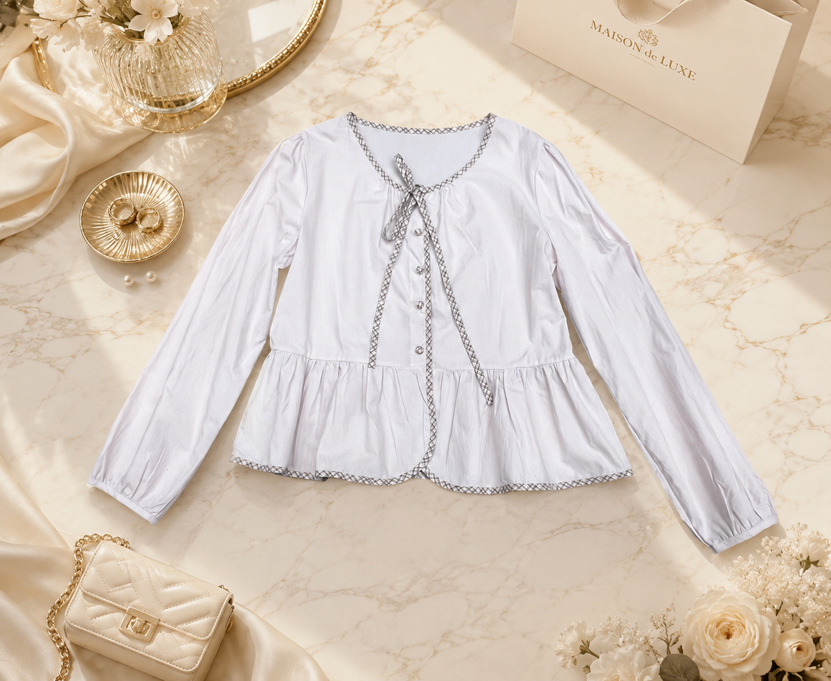 Luna Ribbon Tie Top