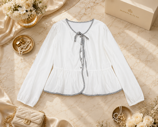 Luna Ribbon Tie Top