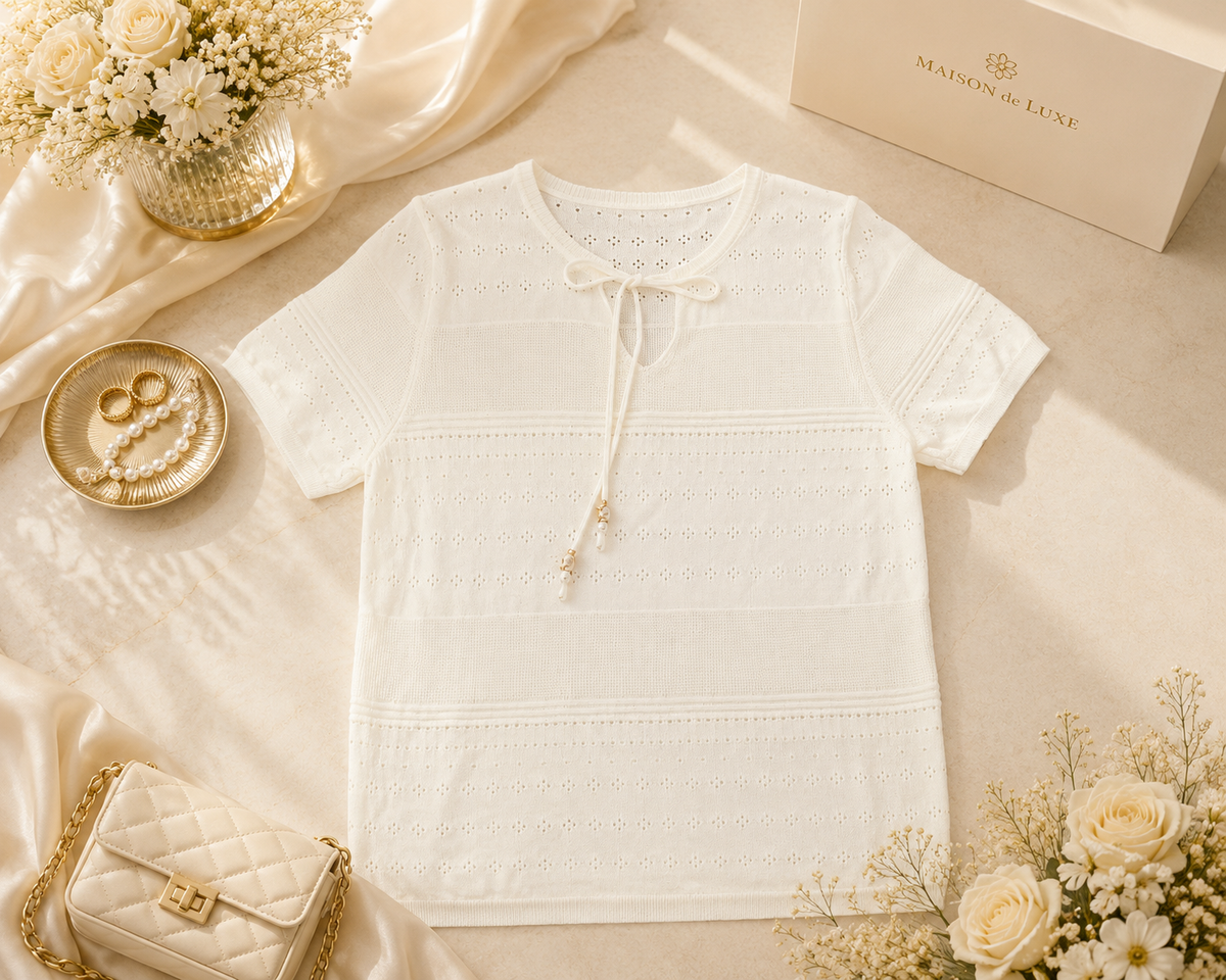 Soft Knit Tie-Front Summer Top