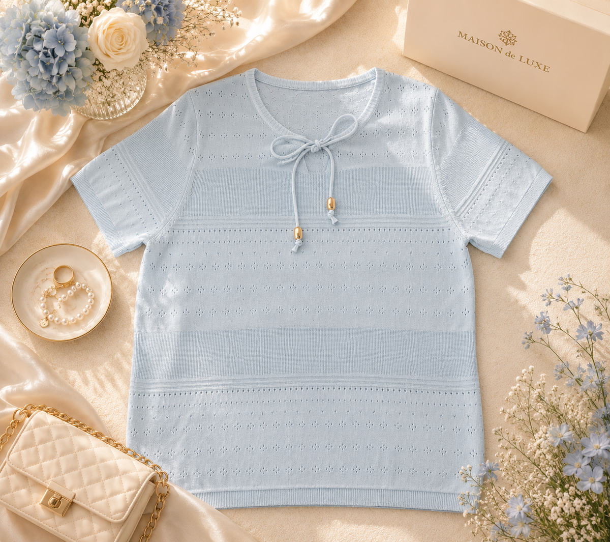 Soft Knit Tie-Front Summer Top