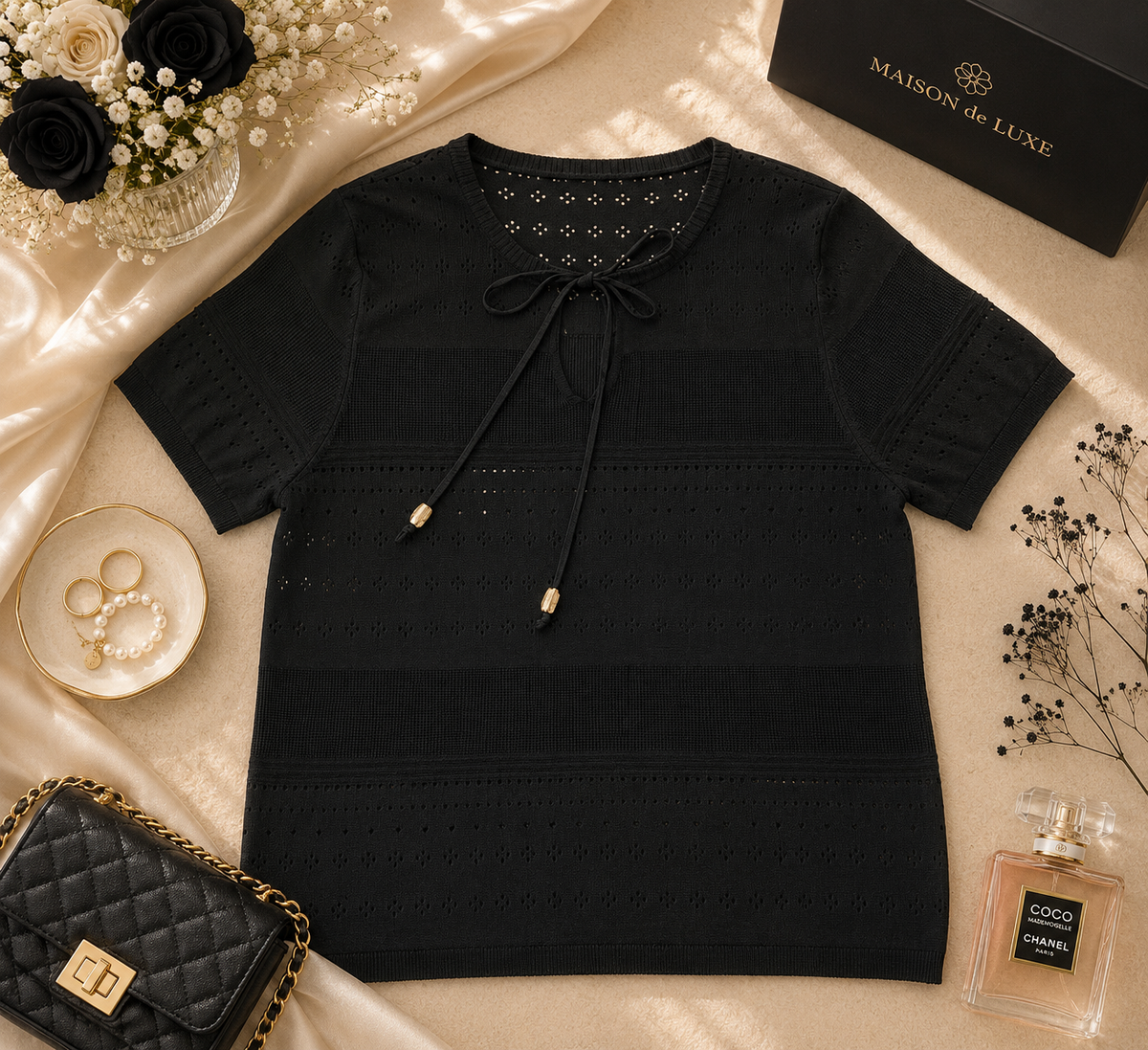 Soft Knit Tie-Front Summer Top