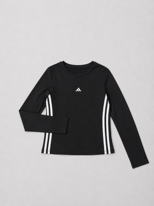 Adidas Girls 3-Stripes Athletic Top