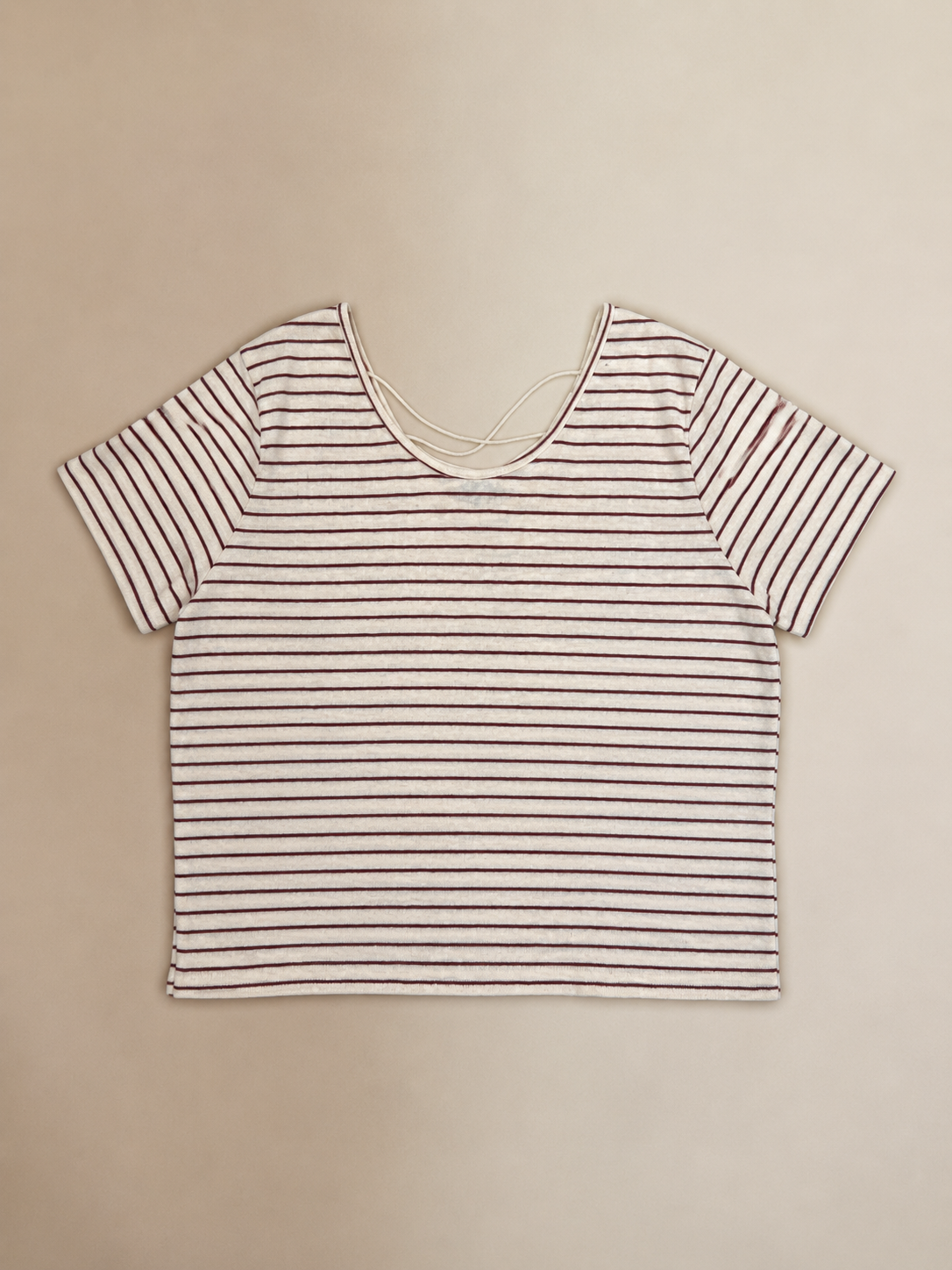 Striped Crisscross Back Tee