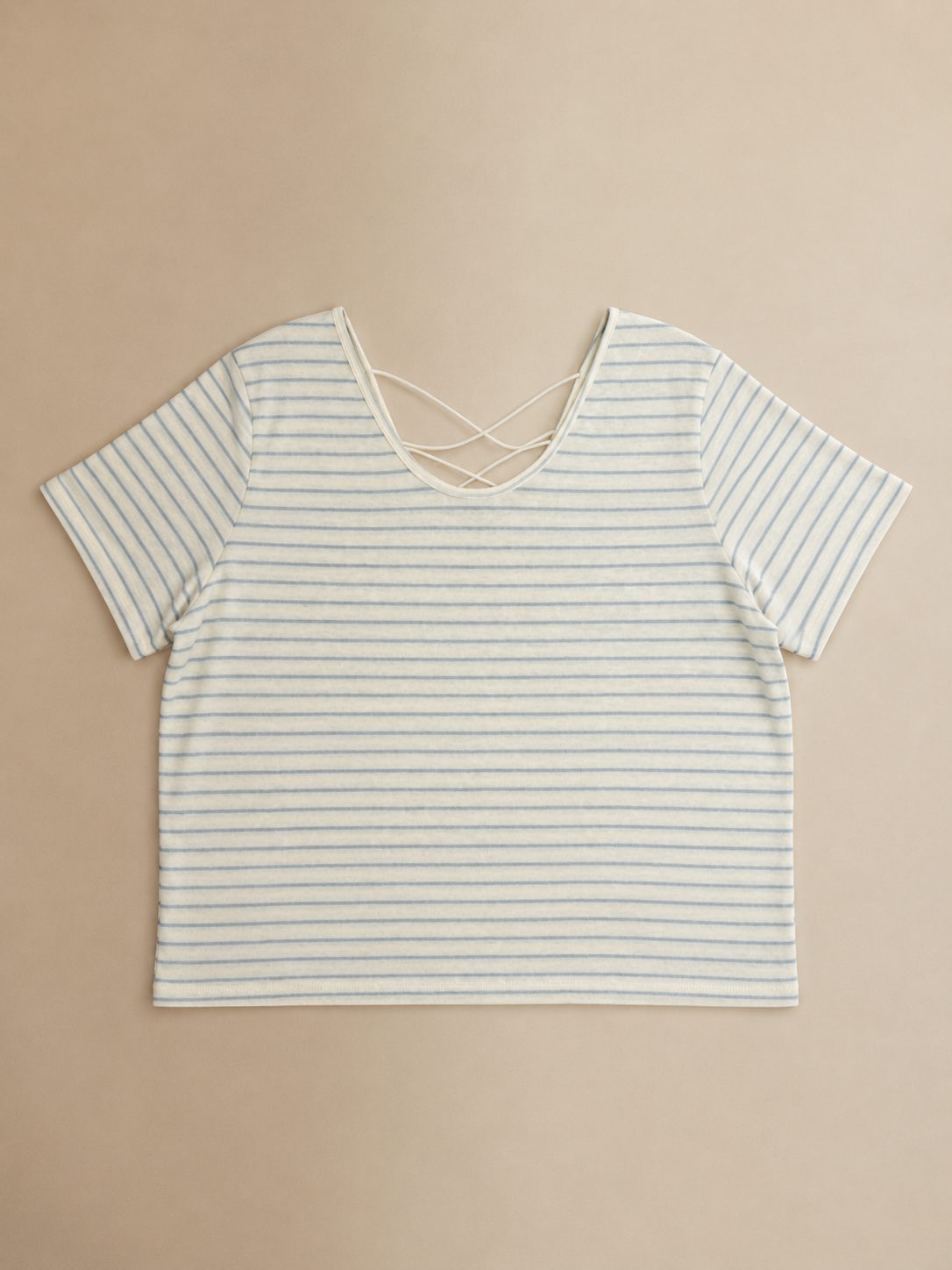 Striped Crisscross Back Tee