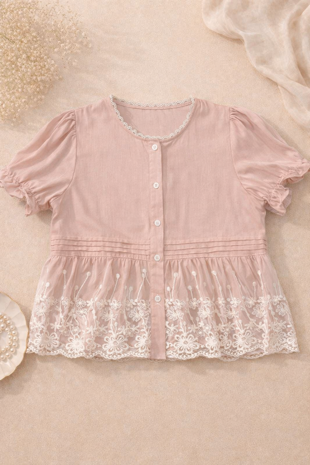 Serene Stitch Peplum Top