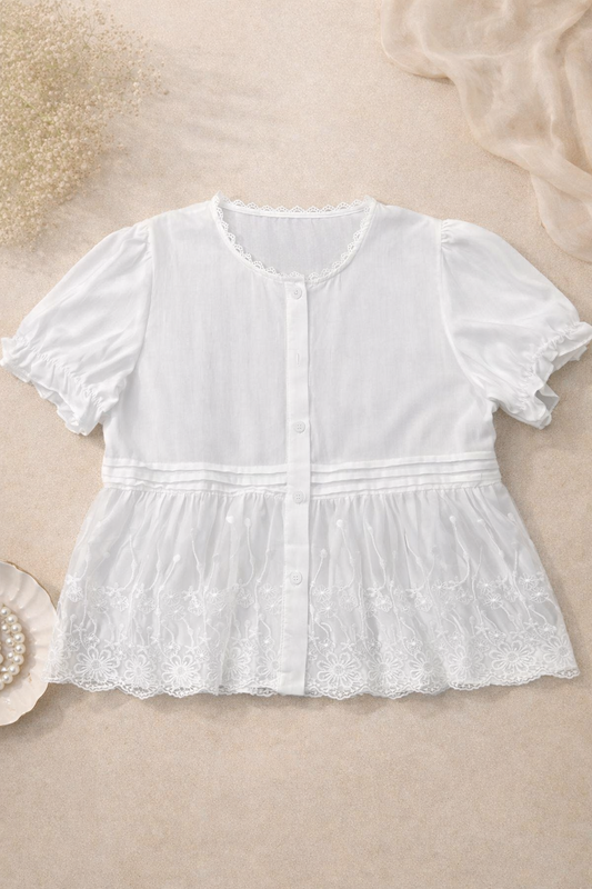 Serene Stitch Peplum Top
