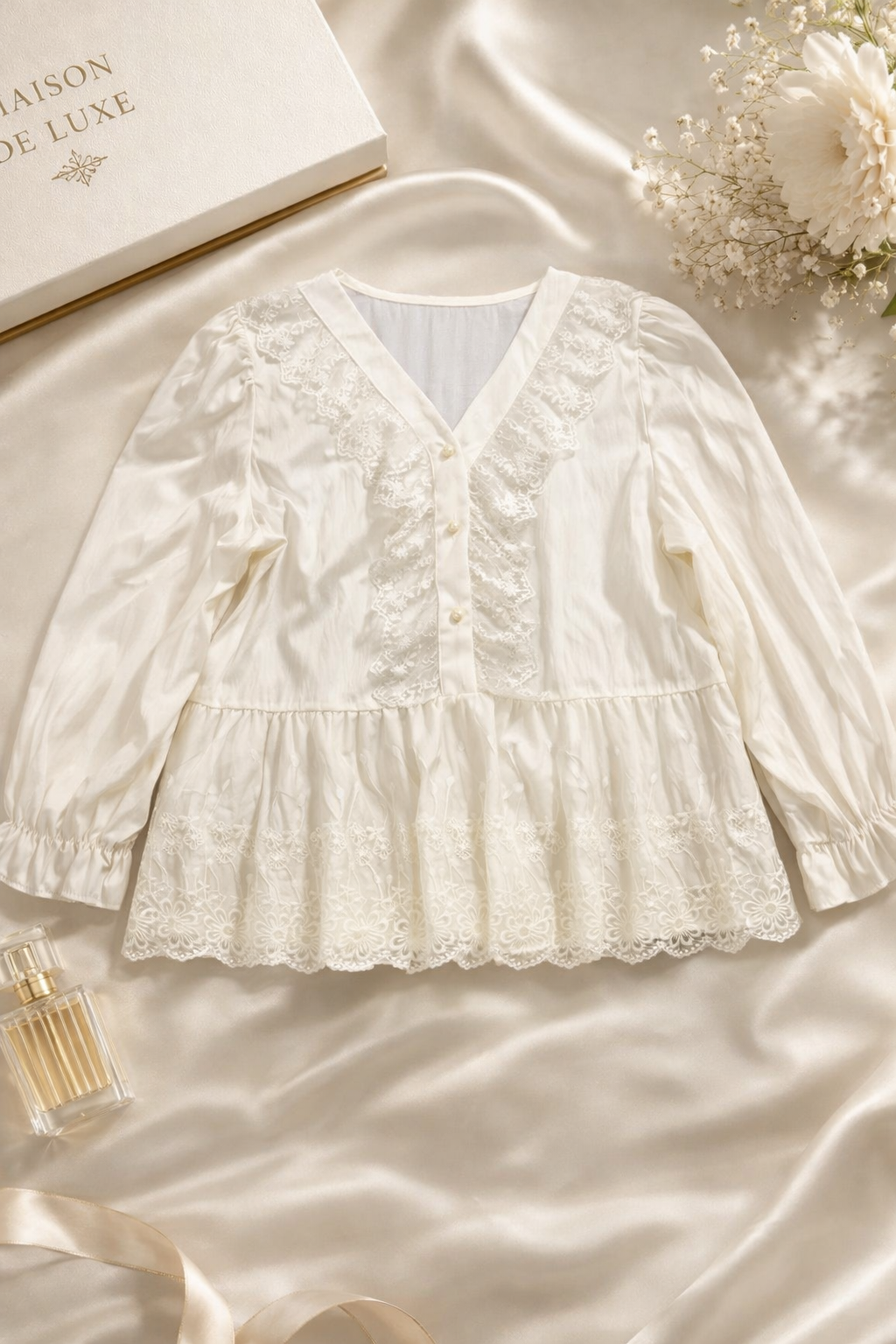 Petal Hem Lace Elegance top