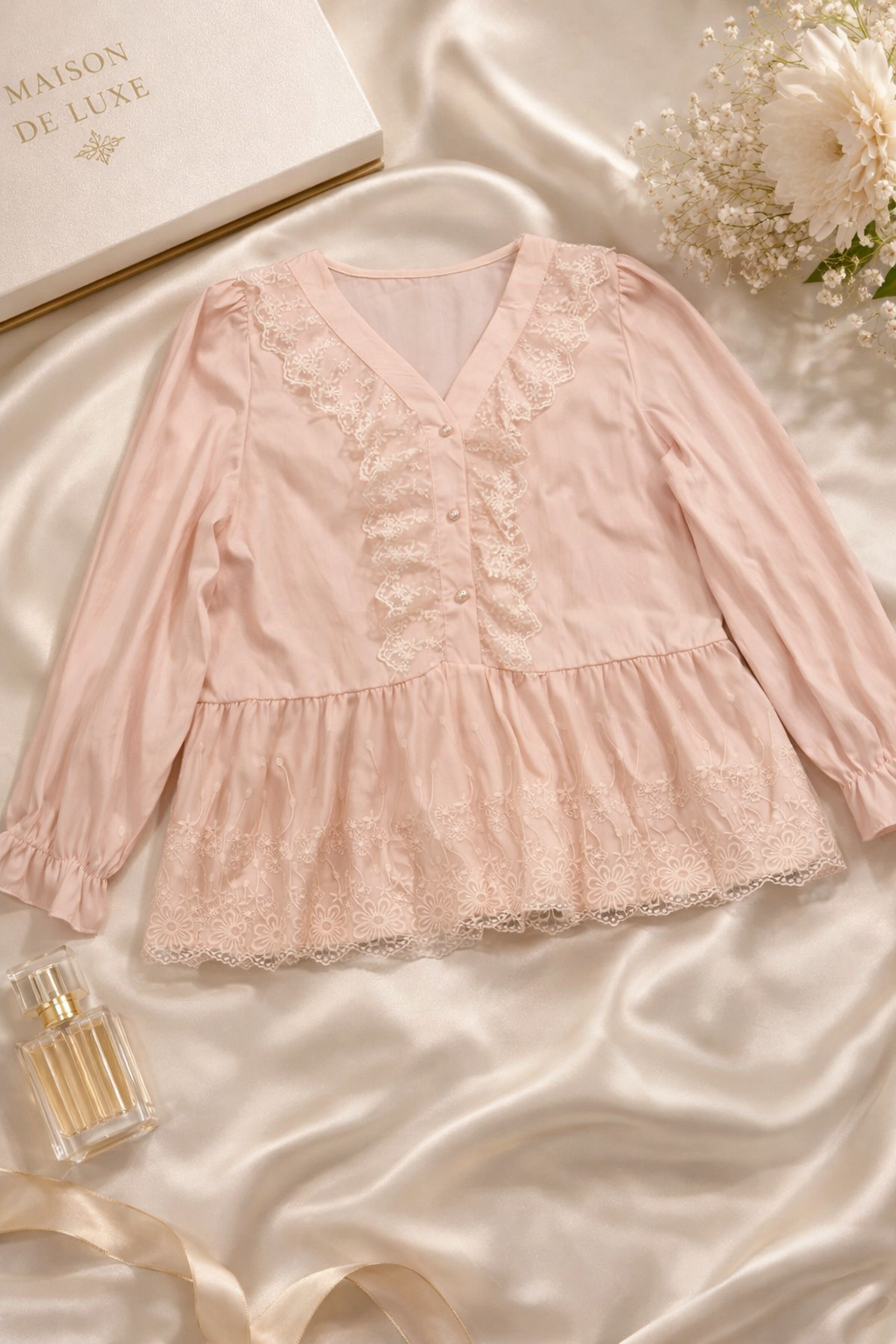 Petal Hem Lace Elegance top