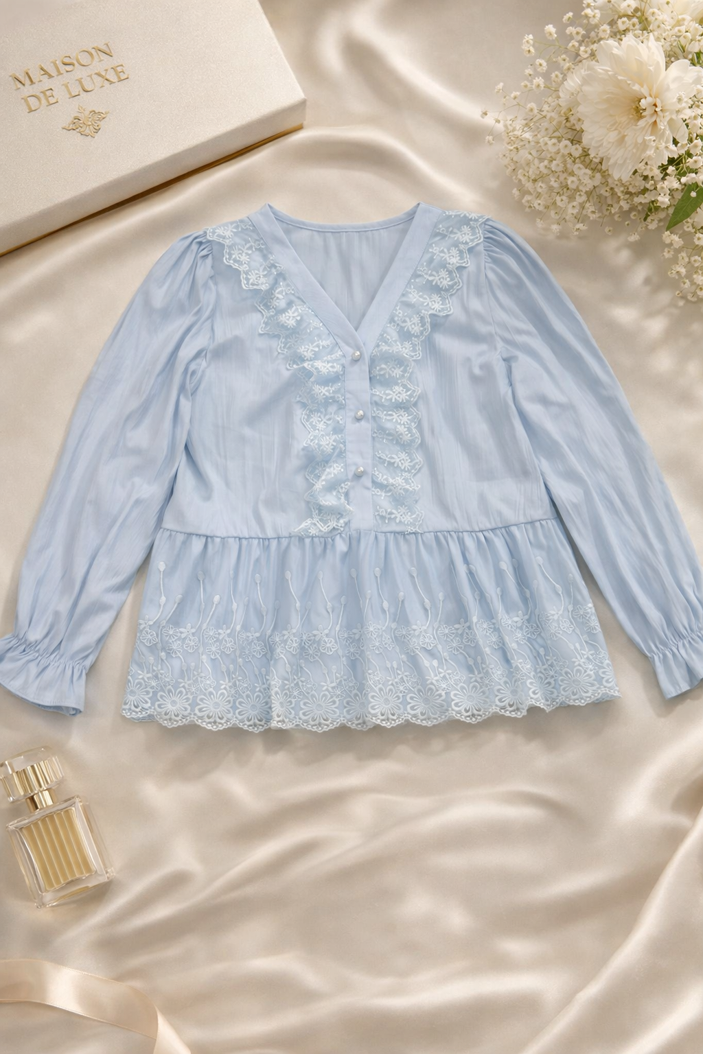 Petal Hem Lace Elegance top