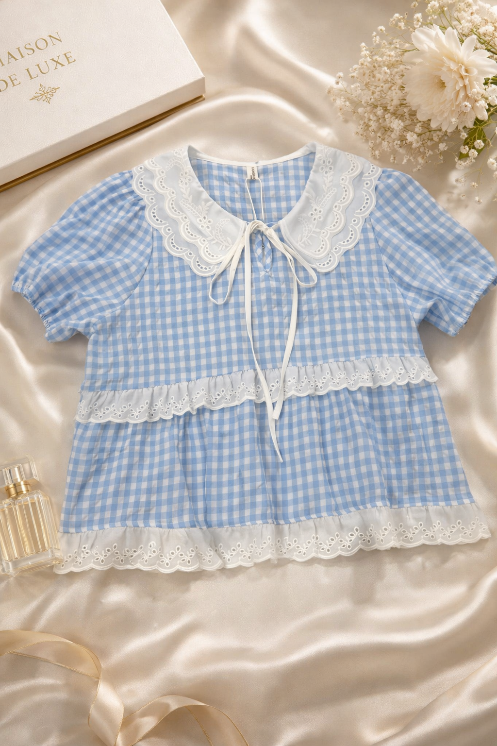 Heirloom Petal Gingham Top