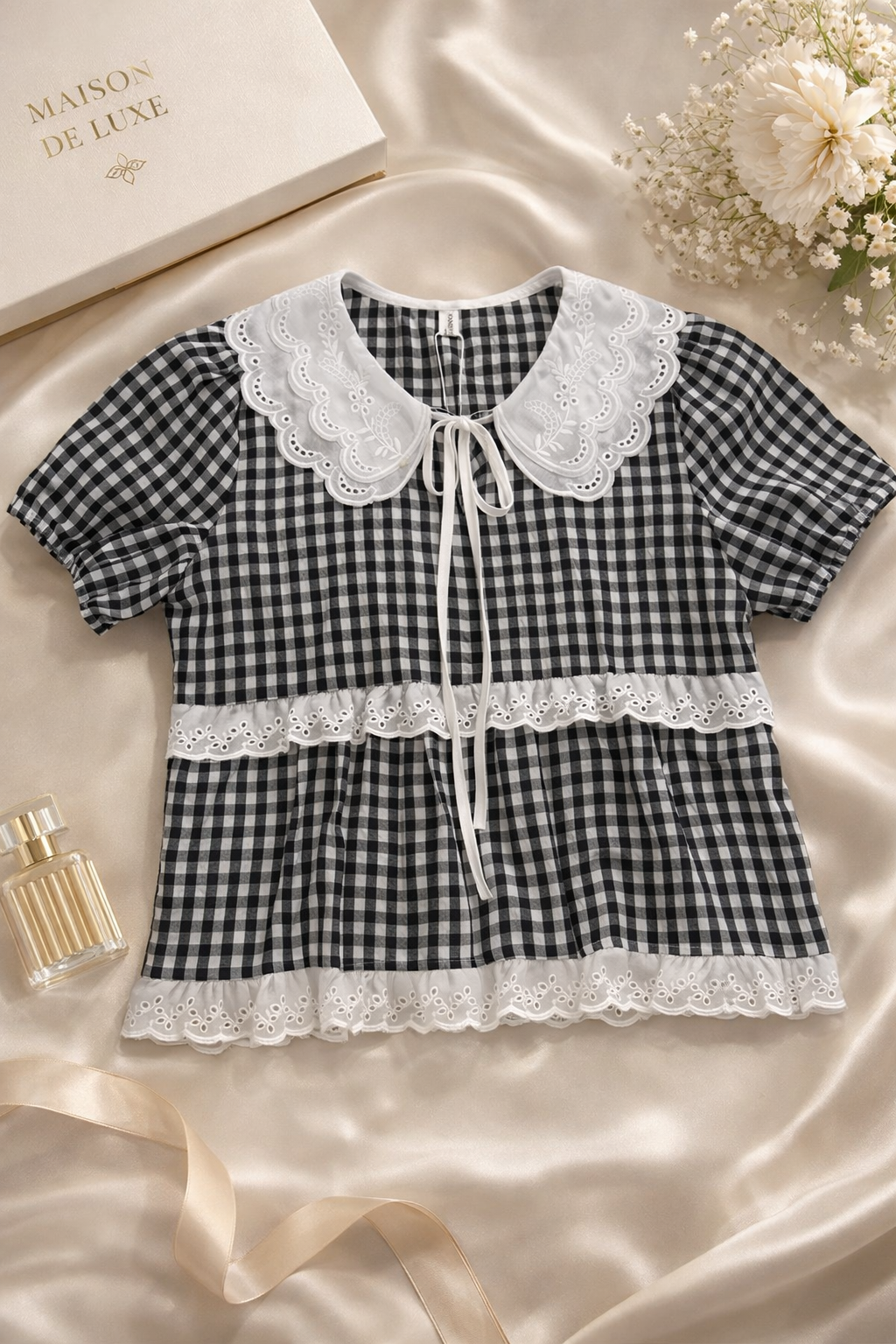 Heirloom Petal Gingham Top
