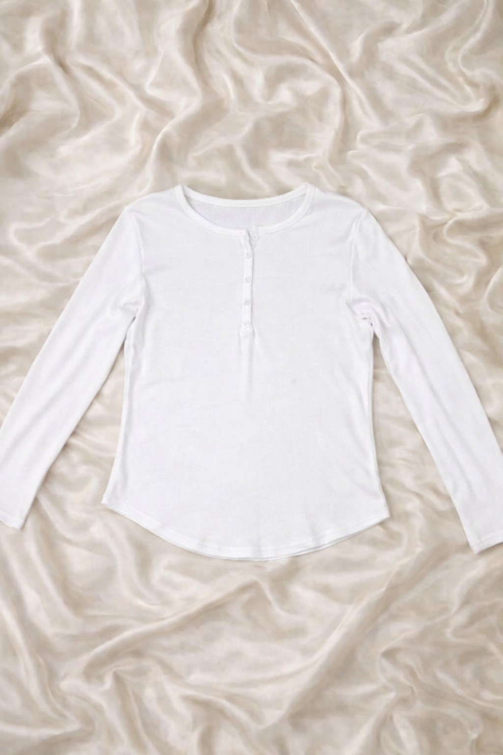 Slim Fit Button Neck Full Sleeve Top