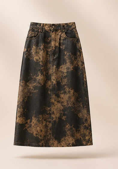 Noir Ember Denim Skirt