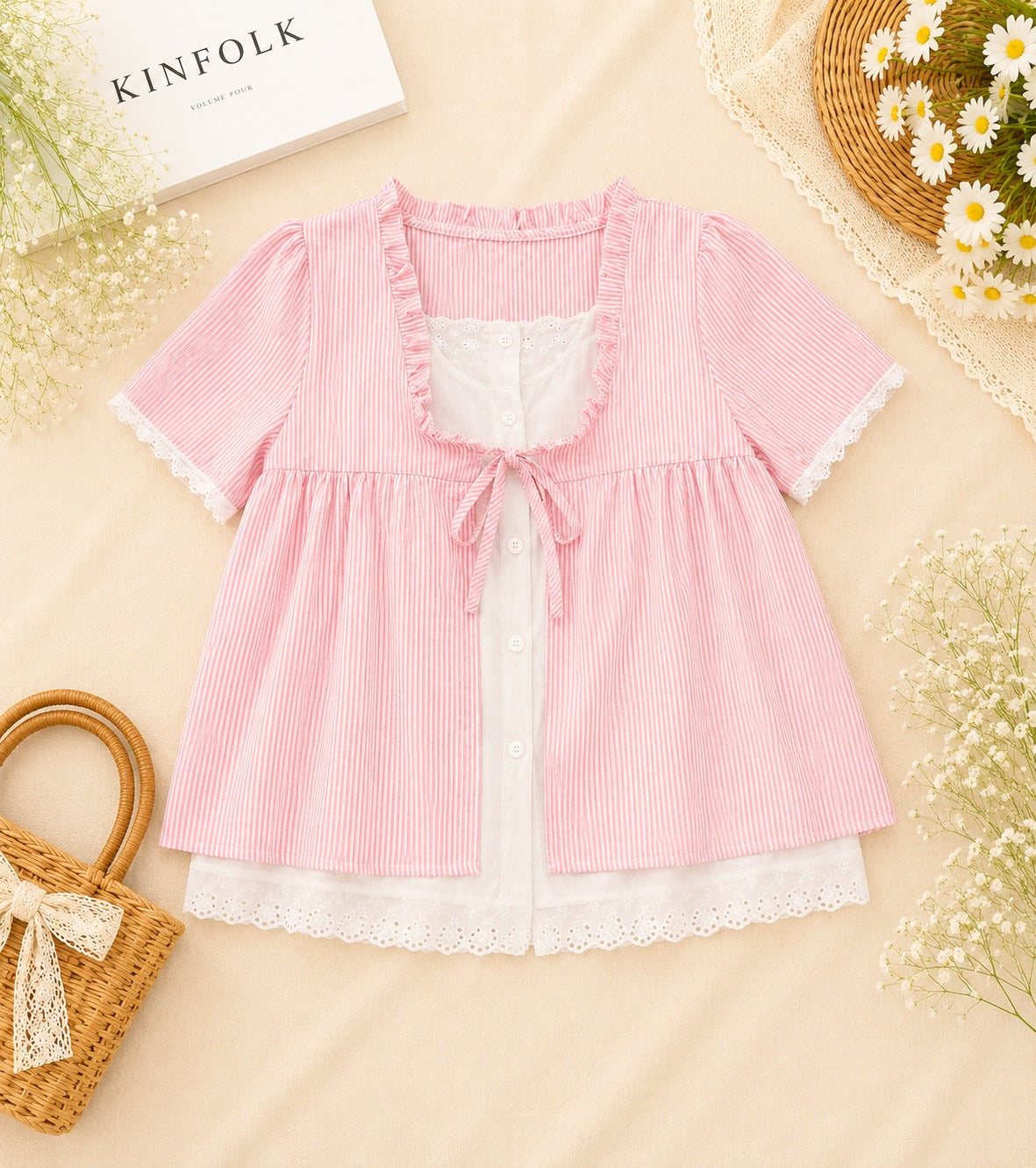 Lavelle lace tie top