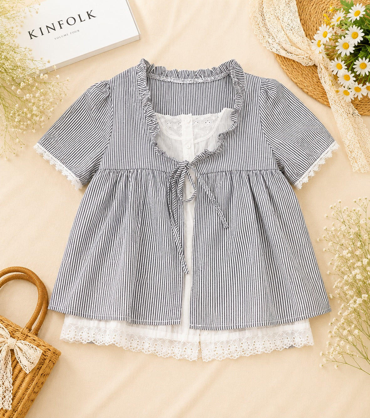 Lavelle lace tie top