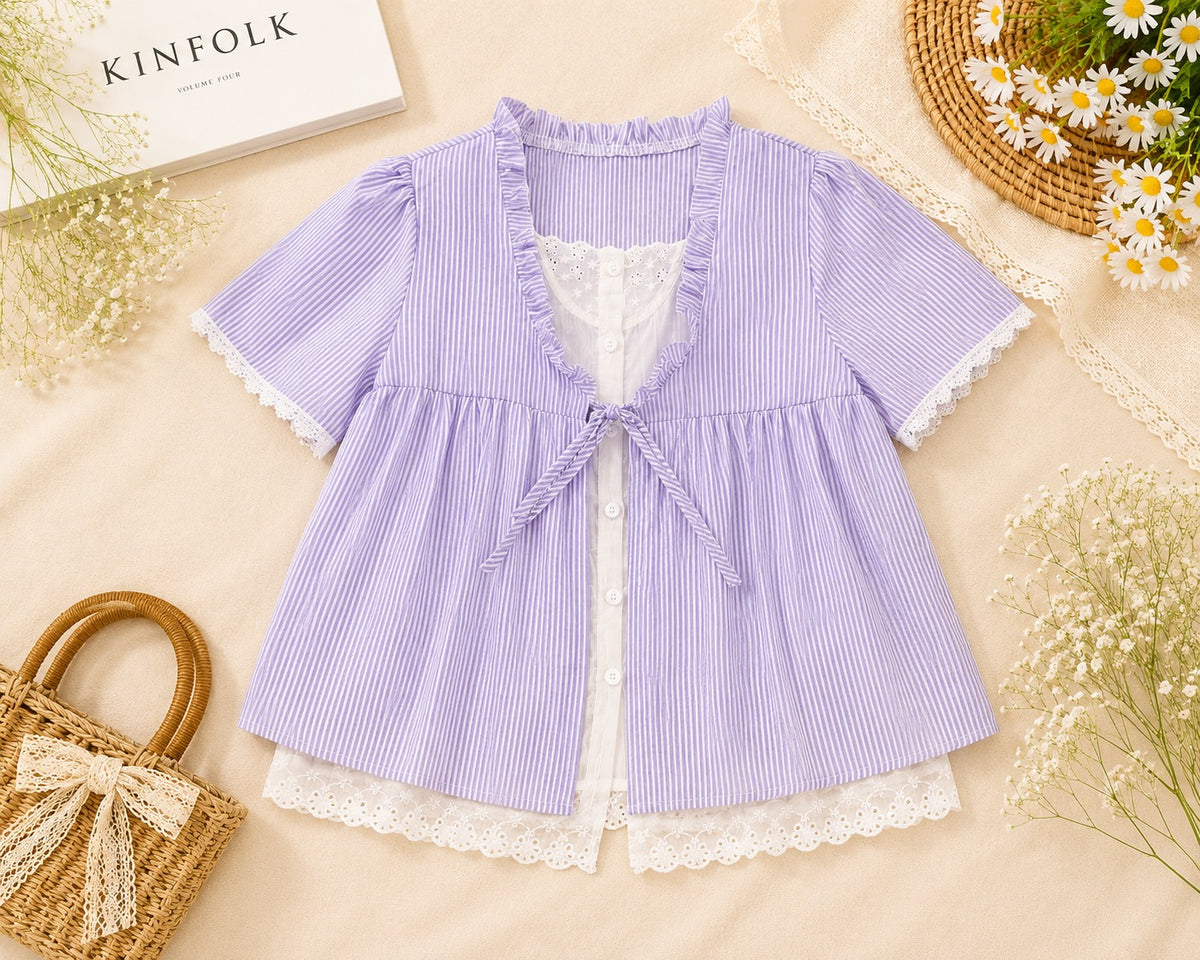 Lavelle lace tie top