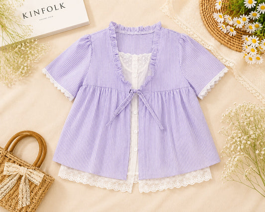 Lavelle lace tie top